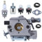 ADEFOL Kit Carburateur pour ECHO CS3000 CS3400 CS3450 CS300 Tronçonneuse, Carburateur avec Bougie d'allumage,Pompe À Poire D'amorçage,Filtre à Carburant,Tuyau Pièces de Rechange Accessoire