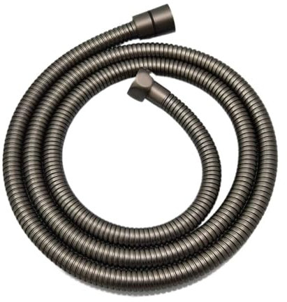 Tuyau de douche flexible en acier inoxydable de 1,5 m avec noyau en cuivre gris bronze 150 cm Tuyau de douche/bidet flexible et durable