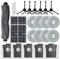 Kit de accesorios de repuesto compatible con Dreame L10s Ultra Gen 2 / L10s Pro Ultra Heat / X30 Ultra Robot Aspiradora, incluye 1 cepillo de goma + 6 cepillos laterales + 3 filtros + 8 almohadillas