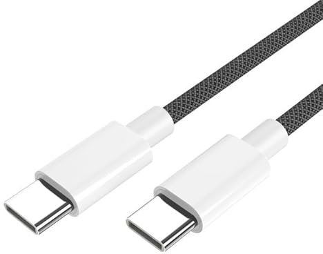 iCatchy For Motorola Moto G power 2025 Nylon Braided USB Type C Cable, Male to Micro USB Cord, 5A Supercharge, Fast Charging Cable Lead Data Transfer Charger Power Cord Lead (Black)