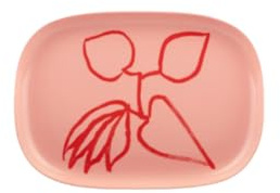 Marimekko Ukonhattu Serving Dish 23x32 cm, Salmon red, Tomato red