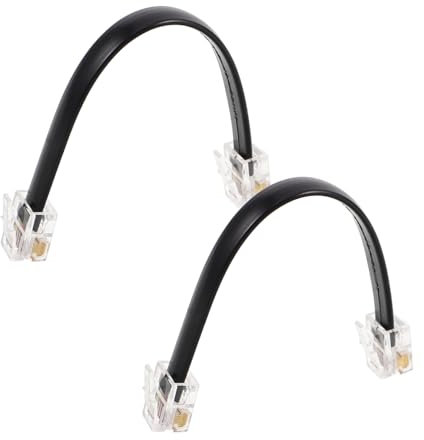 Operitacx 2stücke Adriges Flachkabel Telefonleitung Stecker Stecker Panel-anschlusskabel Kurzes Flachkabel Telefonkabel Flache Telefonleitung Fuß-telefonkabel Kurzes Telefonleitungskabel