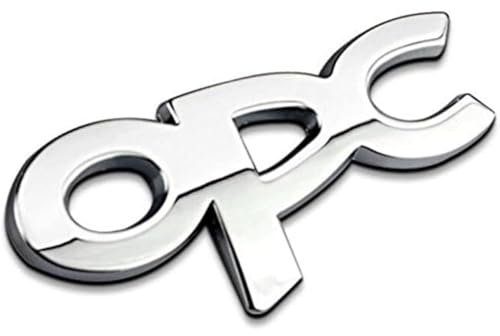 Pluysta 3D Chrom Logo Aufkleber für Opel OPC - Auto Abzeichen Emblem Badge Dekoration Sticker für Karosserie Fenster Kofferraum