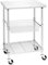 NexaGeniX Carrito de Cocina Estación de preparación de Carro utilitario de Isla de Mesa de Trabajo Superior de Acero Inoxidable, for Restaurante, Cocina con Ruedas