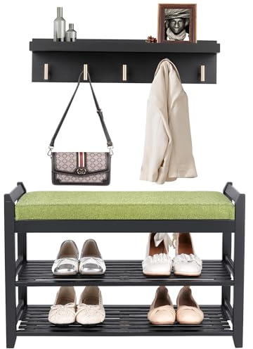 PETKABOO Eingangsbank mit Garderobenleiste 71.1 cm schwarz