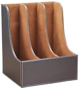 GLigeT Organiseur de Bureau en Similicuir, Porte-Documents, Porte-revues et Porte-revues(Bruin)