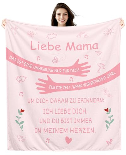 Amorea Das ist eine Umarmung nur für dich Decken für Liebe Familienmitglieder Freunde Frauen Männer Kuscheldecke Geschenk für Mama Papa Oma Opa Schwester Geburtstag Weihnachten