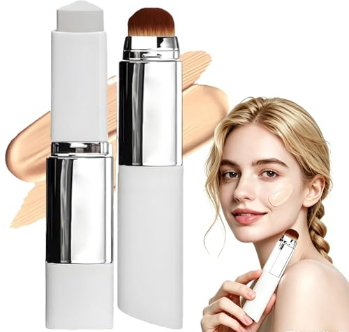 XINCHEN 2-in-1 Faccelove Foundation Stick mit Pinsel Color ChangingFoundation Stick mit LSF 15, Automatische Farbanpassung Kovana Make-upStick fur Natirlicher Glow fir Alle Hauttypen