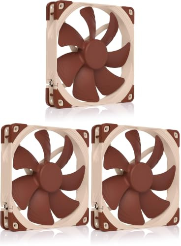 Noctua NF-A14 PWM, Leiser Premium-Lüfter, 4-Pin (140mm, Braun) (Packung mit 3)