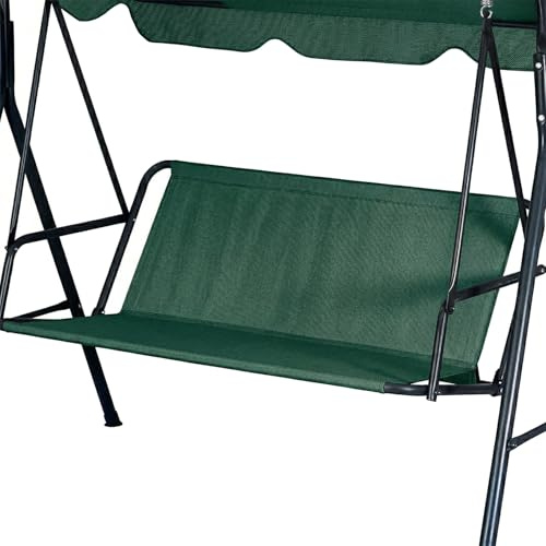 BaCover Ersatzbezug für Hollywoodschaukel 2- oder 3-Sitzer, 600D Oxford Gewebe mit PU-Beschichtung, Reißfest & Wasserdicht, Sitzfläche für Gartenschaukel, UV-Beständig,Grün,115x50x50cm