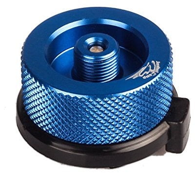 Jeebel Camp Adaptador de Estufa de Camping para Cartucho de butano para atornillar Cartucho de Gas/Adaptador de válvula Tipo Lindal (Azul)