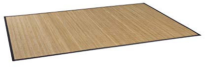 DE-COmmerce® Bambusteppich HIGHQ Bambusmatte Läufer mit Bordüre rutschfest 120x180 cm