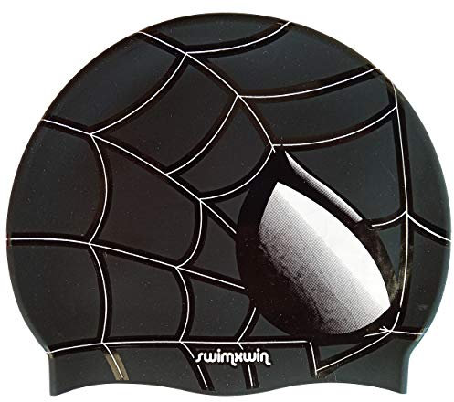 Swimxwin Cuffia in Silicone Black Mask | Cuffia da Nuoto | Cuffia da Piscina | Grande Comfort e aderenza | Design e Stile Italiano