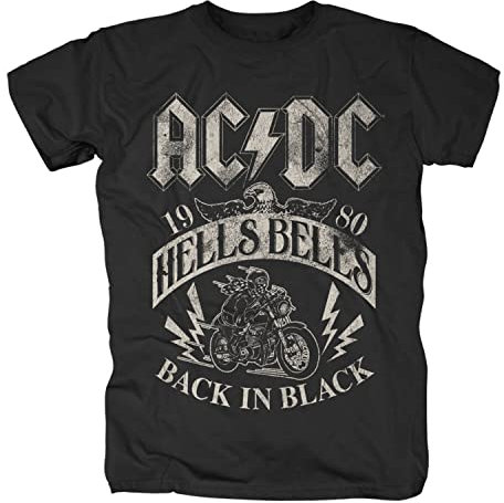 AC/DC Hells Bells 1980 Männer T-Shirt schwarz XL 100% Baumwolle Band-Merch, Bands