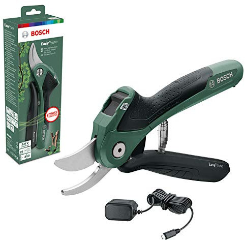 Bosch Cordless secateurs EasyPrune (Integrated 3.6 Volt Battery, 450 cuts/Battery Charge, in Carton Packaging)