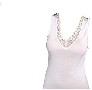 MORETTA Canotta Intima Donna Spalla in Filo di Scozia Colore Bianco TG 6/XL Art.T315