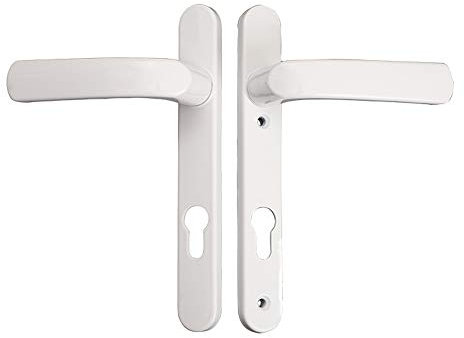 PVC Door Handles White Black PVC Door Handle for External Doors External Door Handle 92PZ Sprung Double Glazing Set Pack of 1 Pair
