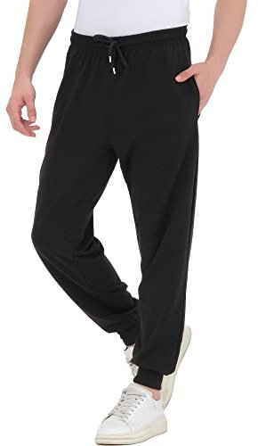 Smith & Solo Jogginghose Herren – Jogger Männer Modern | Baumwolle Jungen Slim Fit Freizeithose | | Sporthose – Training – Trainingshose | (Schwarz, S)