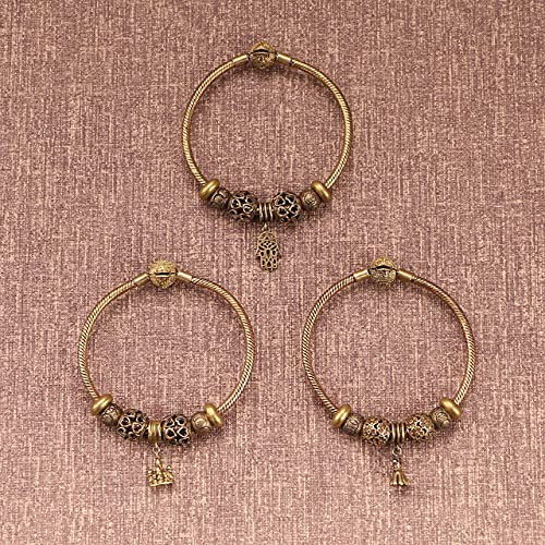 LISAQ Retro Eröffnung Transfer Perlenarmband Armband Armband Punk Hip Hop Armband 3pcs