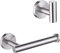 YUET Portarotolo Carta Igienica e Pezzi Ganci in Acciaio Inox 304, Portarotolo Carta Igienica da Parete, Montaggio a Viti, Porta Rotoli Carta Igienica per Bagno, Cucina (Argento Spazzolato)