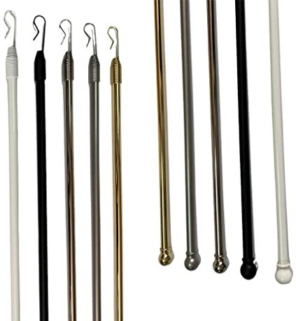 GLOBALCORPORATION Frusta Frustino Asta Bastone per Tende in Ferro Diametro 11 mm di Lunghezza 125 cm Ideale per Aiutare Lo Scorrimento della Tenda bastone (ORO)