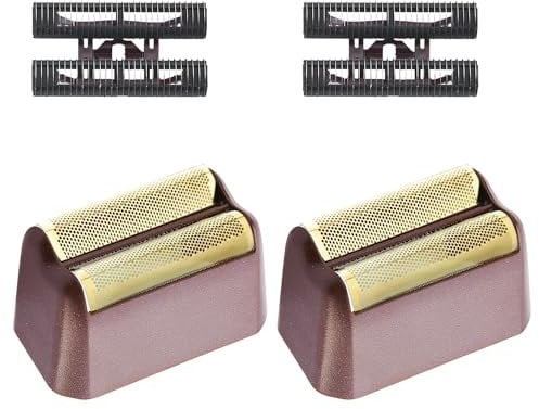 2 Stück Professionelle 5 Star Serie Finale Rasierer Ersatzfolie und Cutter Bar Montage kompatibel mit Wahl Rasierfolie 7031-100, 7043-100 Super Close Rasiererköpfe, Rot