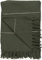 IB Laursen Kuscheldecke Tagesdecke Plaid Olive mit Creme Streifen quer 160 cm x 130 cm, 100% Baumwolle