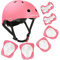 KAMUGO Casco de bicicleta para niños de 2 a 8 años, con equipo de protección deportiva, rodilleras, coderas, muñequeras para patineta, ciclismo, patineta, patineta, patineta