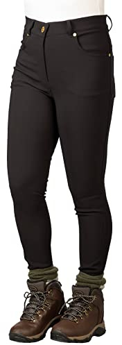 Rydale Ladies Walking Trousers Softshell Water Resistant Women's Hiking Trouser Outdoor Pants 2 Colours (Black, 16)