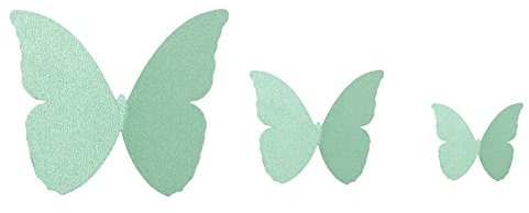 Wambere 48 Stück 3D Schmetterling Wandaufkleber Abnehmbar Schmetterling Aufkleber Wandtattoos,für Heim Hochzeit Dekor Wohnzimmer Kinder-Zimmer Mädchen Küche Fenster Möbel Party Wand-Tisch-Deko,Blau