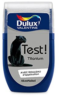 Dulux Valentine Peinture Testeur Crème de Couleur - Murs et Boiseries - Mat - Couleur Titanium 30 ml