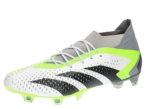 adidas Predator Accuracy.1 Fg, Unisex Football Boots - Children and Boys, FTWR White Core Black Lucid Lemon, 12 UK