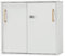 Aktenschrank abschließbar, 80 cm breit, Schiebetürenschrank lichtgrau, Mehrzweckschrank mit Griffen, Allzweckschrank, Haushaltsschrank, Büroschrank,Schrank aus Holz,Flurschrank Sideboard
