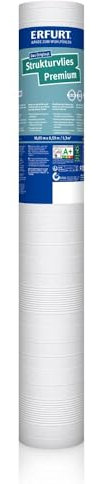 Erfurt Strukturvlies Premium 501 Weiß strukturierte Vliestapete überstreichbar 1 weisse Rolle 10,05 x 0,53m