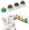 VMINOG Hierba Gatera Ball Juguete 3 En 1 Con Ventosa, Limpieza De Dientes y Masticar Para Gatos, Catnip Con Azúcar (Blanco)