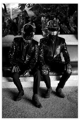 THEGIS Daft Punk 5 Leinwand-Poster, Schlafzimmer, Dekoration, Sport, Landschaft, Büro, Raumdekoration, Geschenk, ungerahmt, 30 x 45 cm