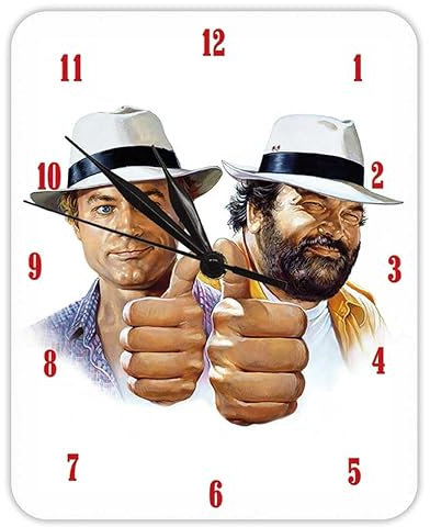 Blechwaren Fabrik Braunschweig GmbH Bud & Terence Daumen hoch - Bud Spencer und Terence Hill - Wanduhr - Kultuhr - KUC03