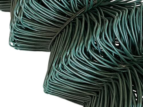 VaGo - Clôture de jardin - 1,25 m x 15 m - 60 x 60 mm - Tressé en machine