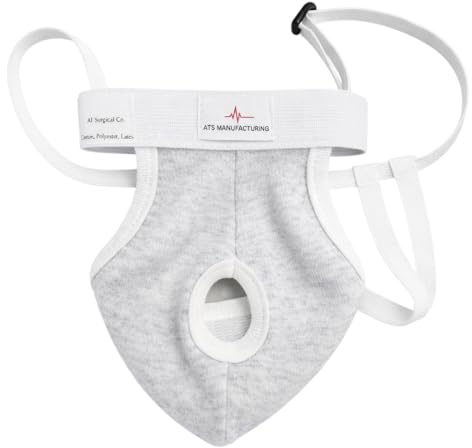 AT Surgical Scrotal Suspensory Support with Leg Straps Adjustable Elastic Waist Band, Stability and Protection, Ergonomic Design - Model 4105