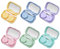 Dokeno Caja de Lentes de Contacto, Portalentillas de Colores, Estuche para Lentes de Contacto de 6 Piezas, contenedor para Lentes de Contacto, Estuche de Almacenamiento de Lentillas con Tapas L y R