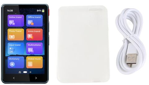 Mehrsprachiges Übersetzungsgerät, 4 Zoll, Echtzeit, 135+ Fremdsprachen, Tragbares Sprachfoto-Übersetzungsgerät für Reisen