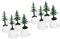 HANABASS 2 Sätze Iglu-Modell Eishaus Für Sandtisch Miniaturbäume Mini-weihnachtsbäume Weihnachtsbaum Modelle Kieferndekor Dekorative Eishausstatue Eishaus-Ornament Iglu-Figuren Plastik