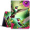 DIGTIALLL Case for Amazon Kindle Fire HD 8 Tablet (8th / 7th / 6th Generation - 2018, 2017 and 2016 Release) PU Leather Smart Protective Cover with Auto Sleep/Wake,Humming Bird Flower