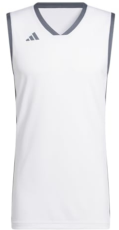 adidas Herren Mens Pulse Speed Bball Jersey Shirt, White/Team Onix, XXL