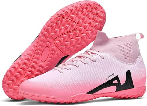 Kmrlofiy Botas de Fútbol Hombre Zapatillas De Fútbol Profesionales Spike Aire Libre Zapatos de Fútbol Atletismo Training Calzado de Fútbol Hombre Niños (AG-M1, 35EU)