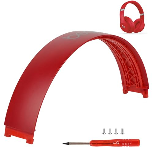 Beat Headband Replacement Studio 3 Arch Band as Same as Stock Parts Repair Kit Compatible with Beats by Dre Studio 3 (A1914) and Studio 2 Wired/Wireless (B0500/B0501) Over-Ear Headphones (Red)