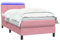 vidaXL Boxspringbett mit Matratze Rosa 90x210 cm Samt, Bett, Bettrahmen, Einzelbett, Schlafzimmermöbel, Lattenrost, Samtbett, Polsterbett