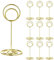 10Pcs Table Number Holders, 3.35 Inch Table Number Stands, Wedding Table Numbers, Table Numbers for Party Graduation Reception Restaurant Home Centerpiece Decorations Office Memo Picture Photo (Gold)