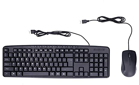 Wired Keyboard Combhowired Mous Wired Keyboard Combo USB Desktop Notebook Computerzubehör für Home Office Haltbarkeit Ihre Elevate Kabel -Handgestelle Materi Sicherheitsgröße sicherstellen.