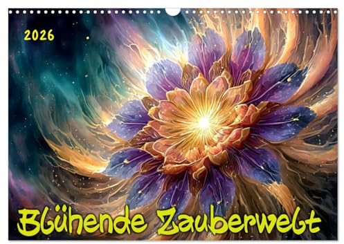 Blühende Zauberwelt (Wandkalender 2026 DIN A3 quer), CALVENDO Monatskalender: Großansichten der Farbenpracht von Blütenköpfen (CALVENDO Natur)